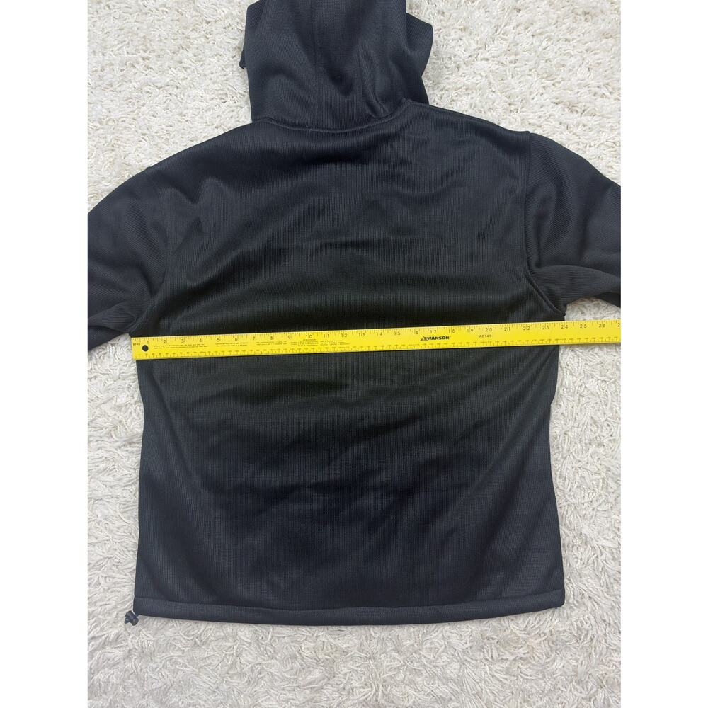 New Balance Fleece Lined Hoodie Jacket Mens XL Black Blue Full Zip Sweater Knit - Picture 9 of 10